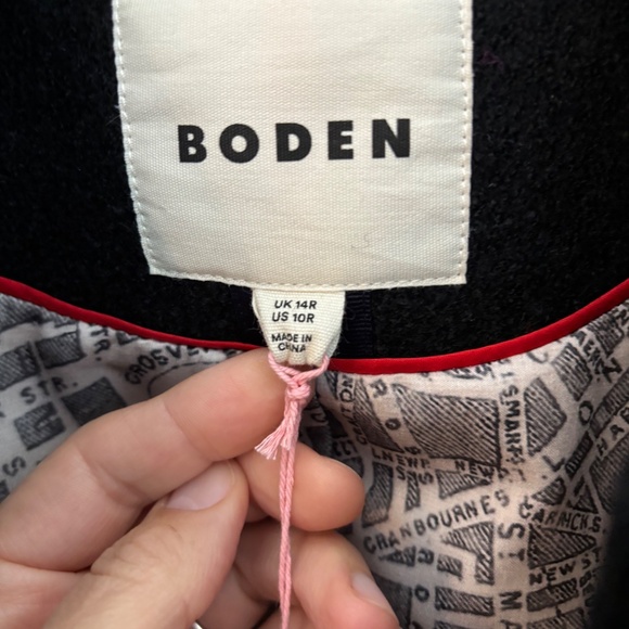 Boden Lincoln Textured Coat, Black, Size 10, 2025 Design, NWT - Picture 7 of 14